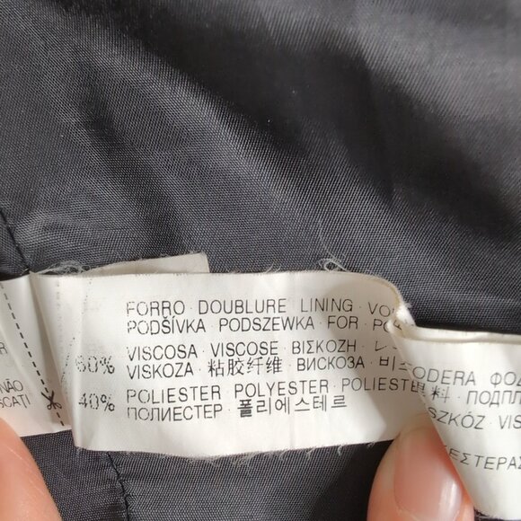 Zara Man Black Blazer Minimal Basics, Size 38 - Picture 4 of 8